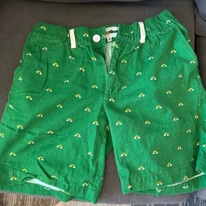 Green Shorts with little rainbows. St. Patrick’s Day